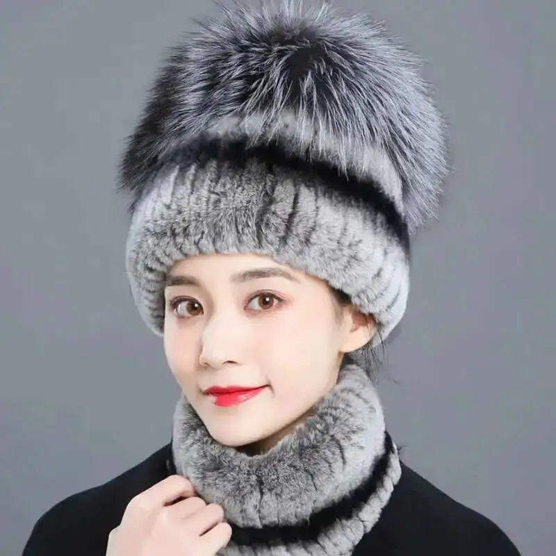 chapeau-en-vraie-fourrure-de-lapin-rex-pour-femme-ensemble-echarpe-et-chapeau-en-fourrure-de-lapin-rex-chapeau-en-fourrure-argentee-naturelle-avec-pompon-en-fourrure-de-renard-chapeau-tricote