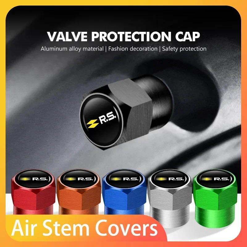 Couvercle anti-poussière de Valve d'air de roue de voiture, 4 pièces, accessoires pour Renault Megane 2 3 Clio 4 Captur Kadjar Fluence