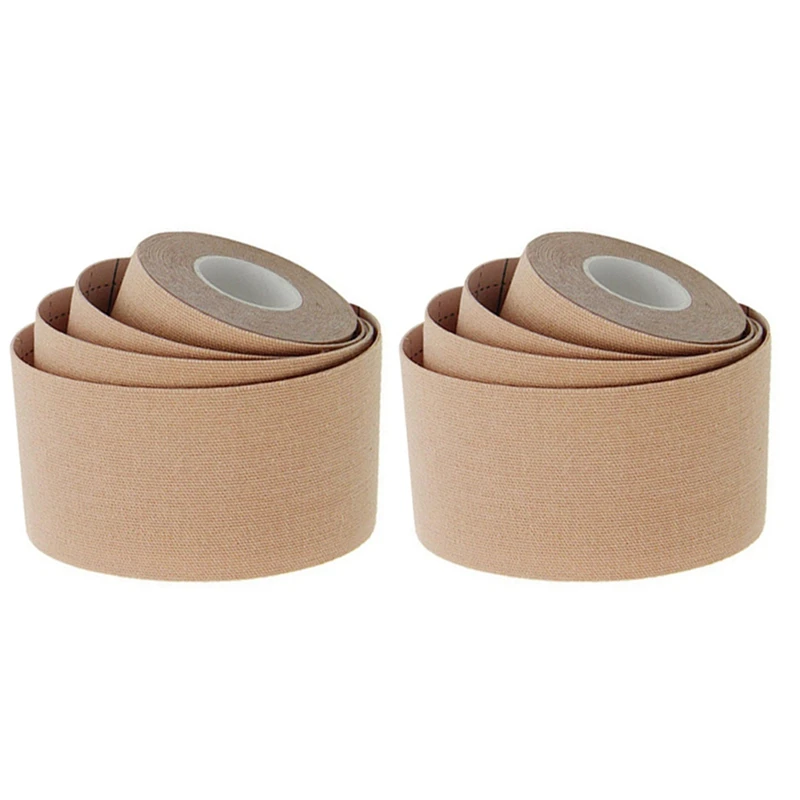 2X Sport Kinesiology Athletic Tape-Sports Injury Tape For Knee,Joint,Muscle Support-Adhesive Kinetic Tape Skin Color