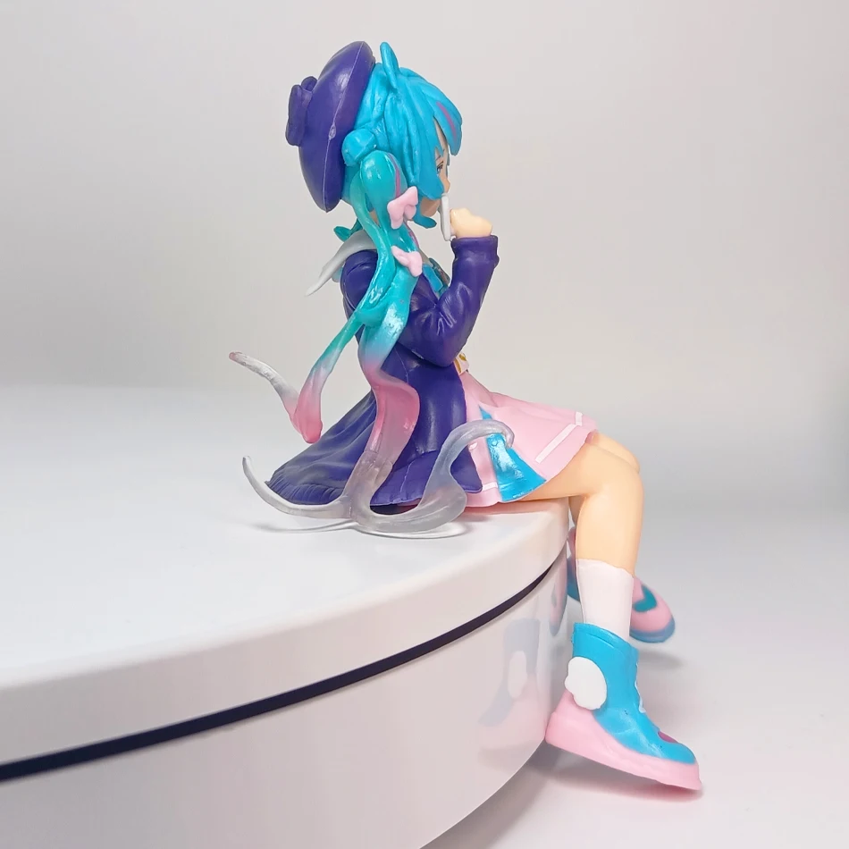 14 cm Nieuwe Hatsune Miku Anime figuur Roze sakura zitpositie PVC Action figuur model speelgoed decoratie verzamelen geschenken