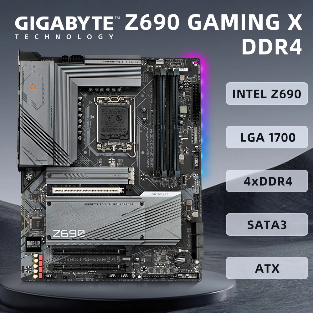 gaming x placa mae usada intel soquete lga1700 chipconjunto intel z690 suporte a cpu i712700k x memoria ddr4 192gb atx gigabyte z690 01