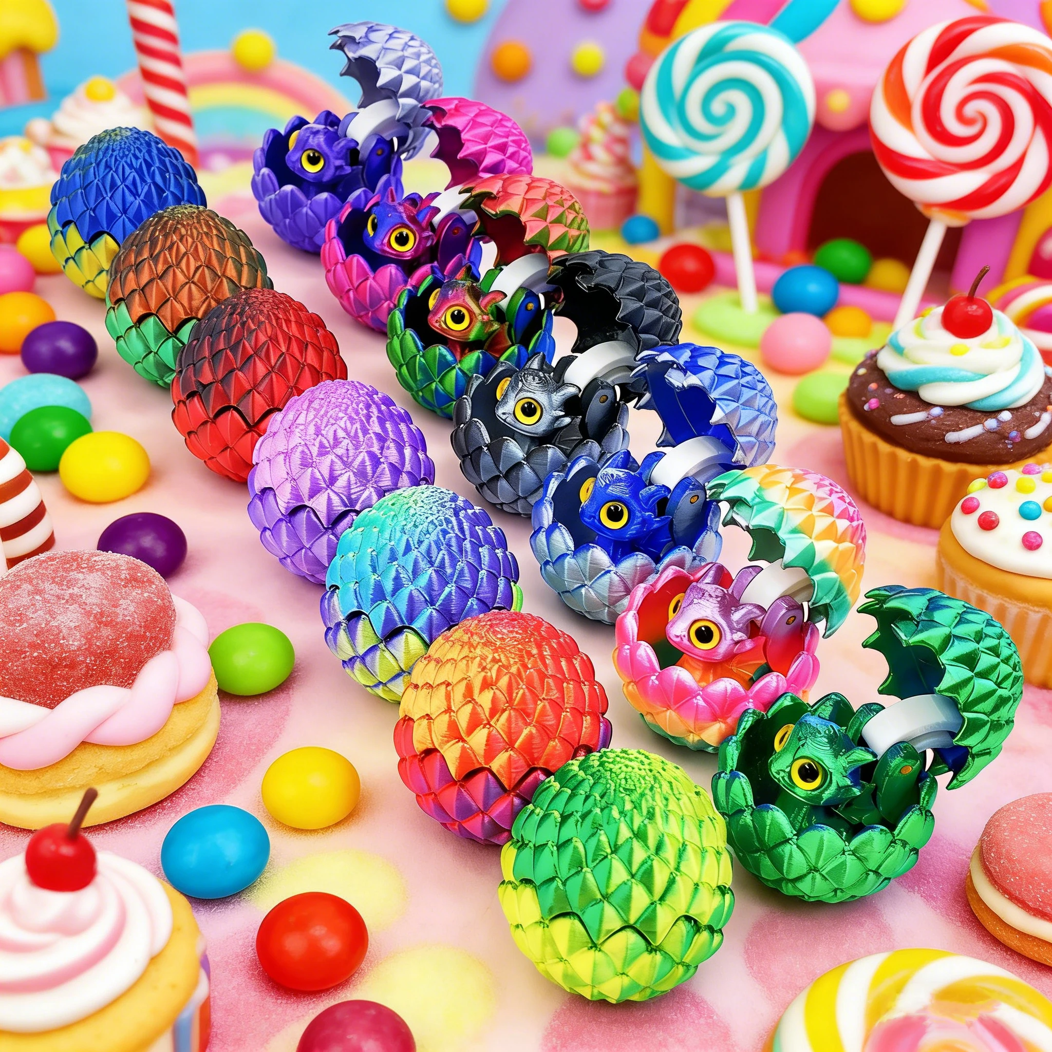 

3D printed dragons and dragon eggs, exquisite decorations, unique shapes, home decor, desktop accessories, meticulously crafted