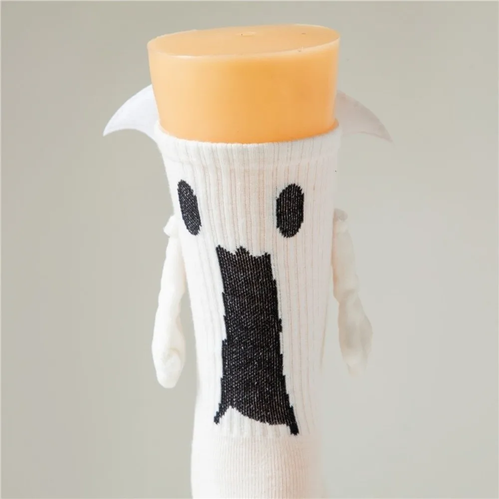 Chaussettes d'halloween mignonnes, nouveauté, Design de maintien des mains, chaussettes magnétiques respirantes, chaussettes de Couple magnétiques de dessin animé, Cosplay