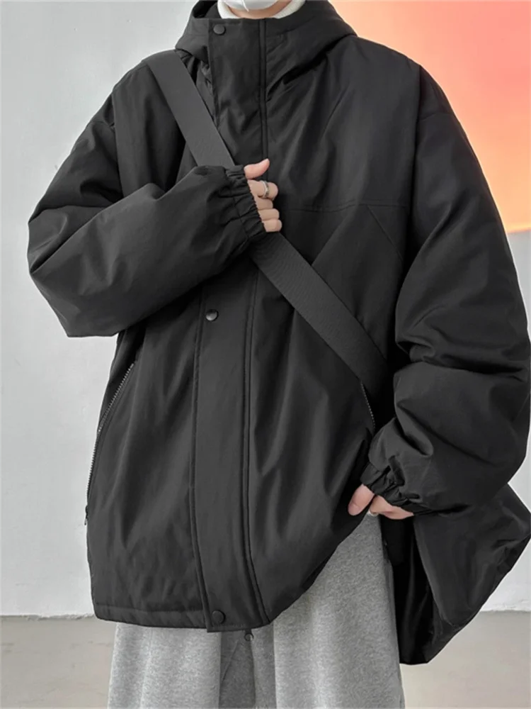 

Мужская зимняя куртка-пуховик Warmth Down: новая утепленная повседневная модель на молнии, однотонная, для работы и отдыха