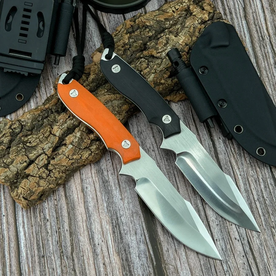 

Professional-level Tactical Knife with Sharp Blade G10 Handle Window-breaking Tool for Outdoor Hunting and Exploration A Gift