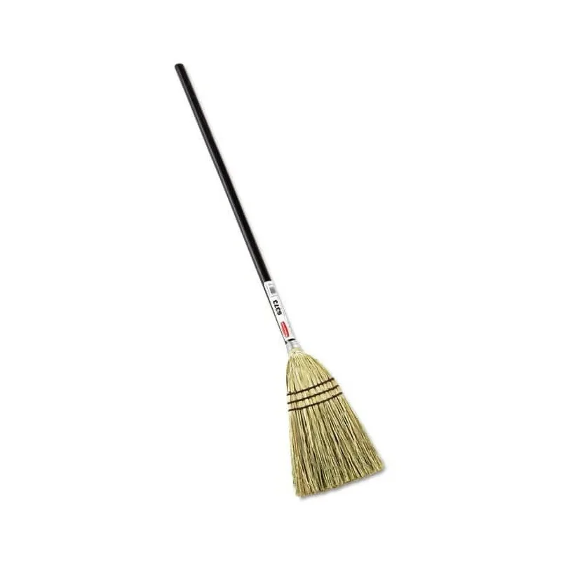Commercial Lobby 38" Handle Corn-Fill Broom, Brown