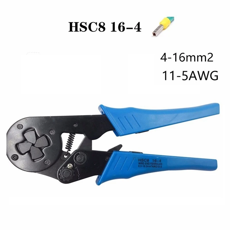 HSC8 16-4 Mini Crimping Pliers Steel Crimping Pliers Self-Adjusting Terminal Crimping Tool