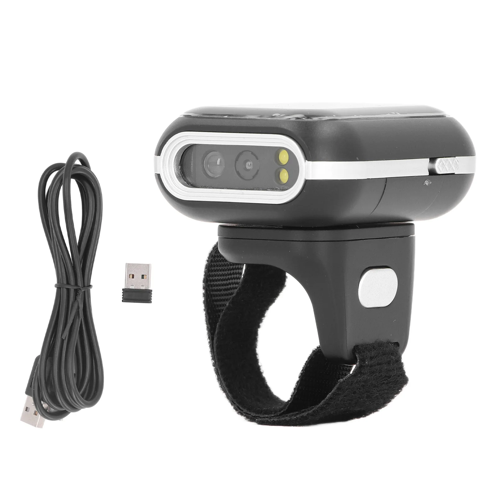 

【New】Ring Barcode Scanner 2.4G Wireless Bluetooth 2D Code Reader Wearable Finger Barcode Scanning Tool