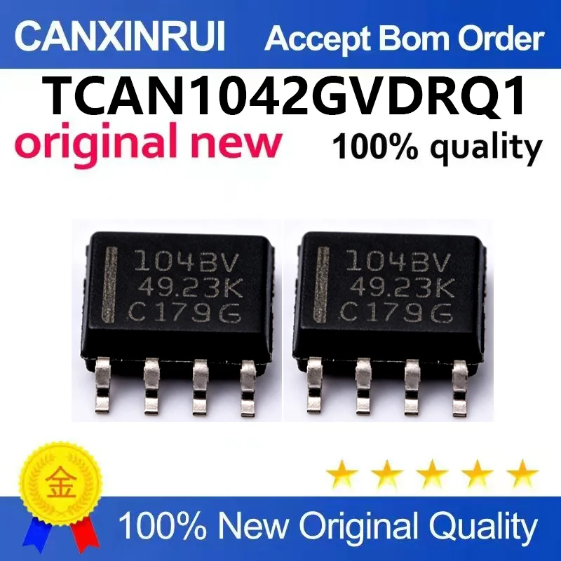 （5pcs-100pcs）Original genuine TCAN1042GVDRQ1 silk screen 1042V SOIC-8 CAN transceiver chip