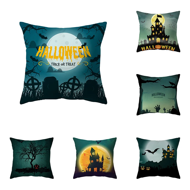 

Southern Alphabet Halloween Theme Pillow Cover Sofa Cushion Holiday Gift Party Decoration Home Decor