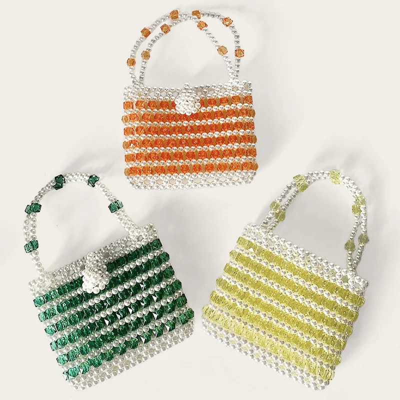 Delicate Handmade Beaded Handbag  Durable PVC Material Fashionable Compact Size Elegant Design Spring 2026 Collection