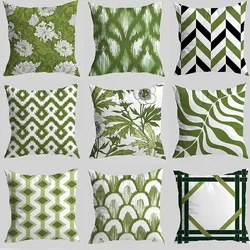 Dark green printed pattern pillow cover home decoration living room sofa pillow cover car cushion cover 45x45cm