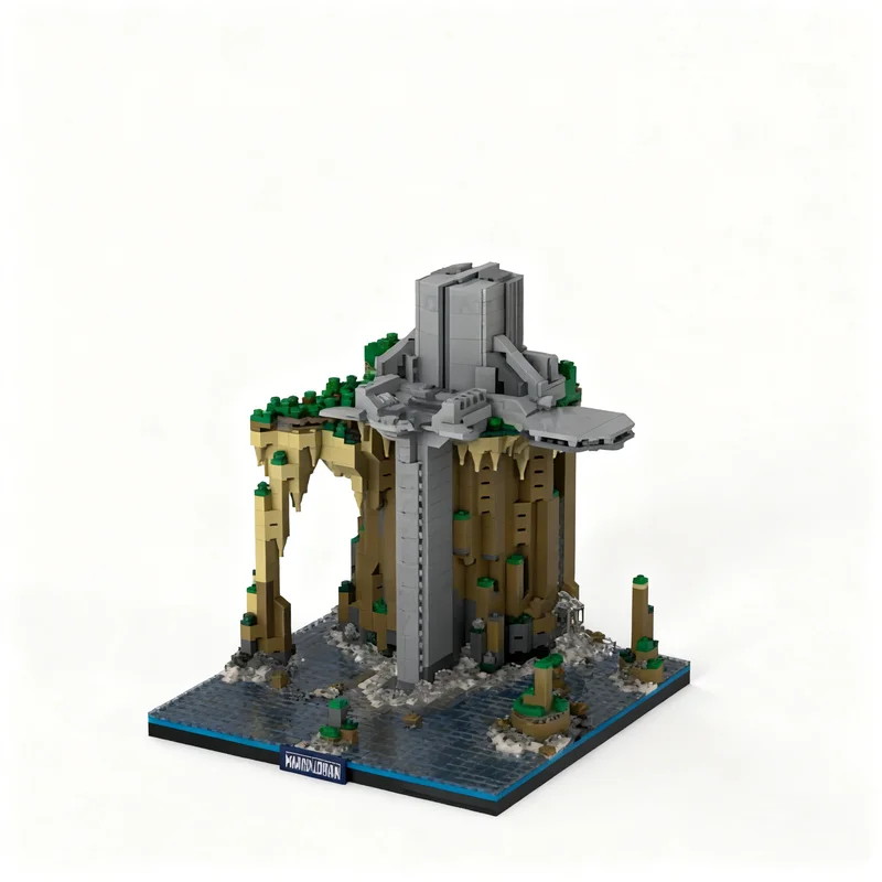 2074pcs MOC Star Battle Ultramicro Diorama Bo-katan's Castle Model Building Blocks Christmas Gift Birthday DIY Collection 3D