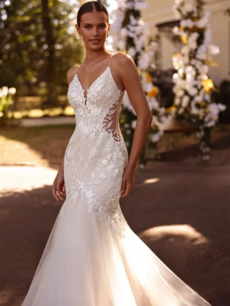 

Customized Sexy sweethear mermaid wedding dress short sleeve Party dress Women's dresses vestidos de novia