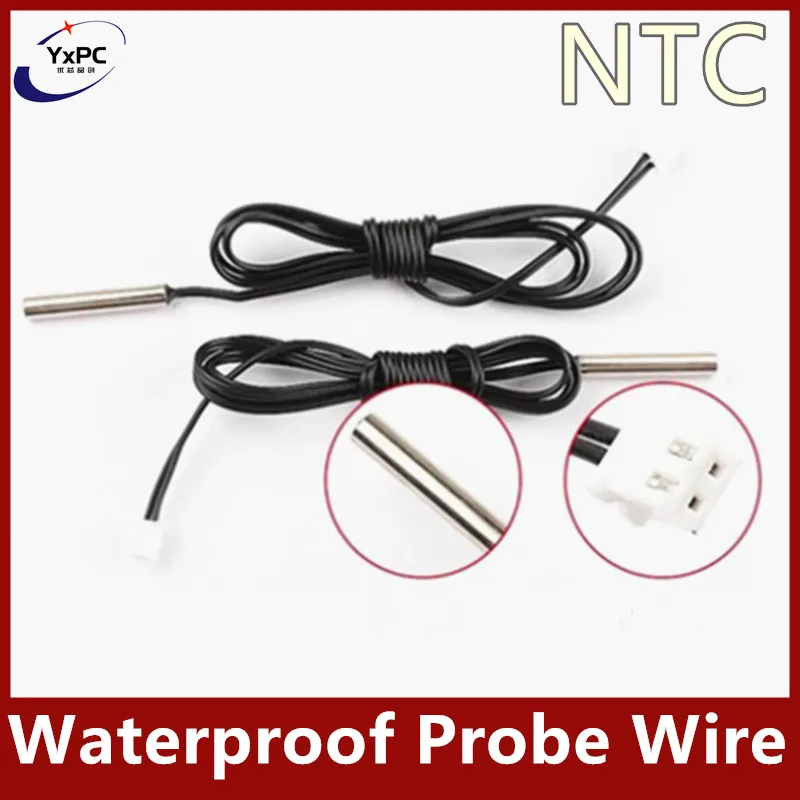 1PCS 50cm NTC Thermistor Temperature Sensor B3950 3435 2K 5K 10K 15K 20K 50K 100K 1% Air probe conditioning probe For W1209