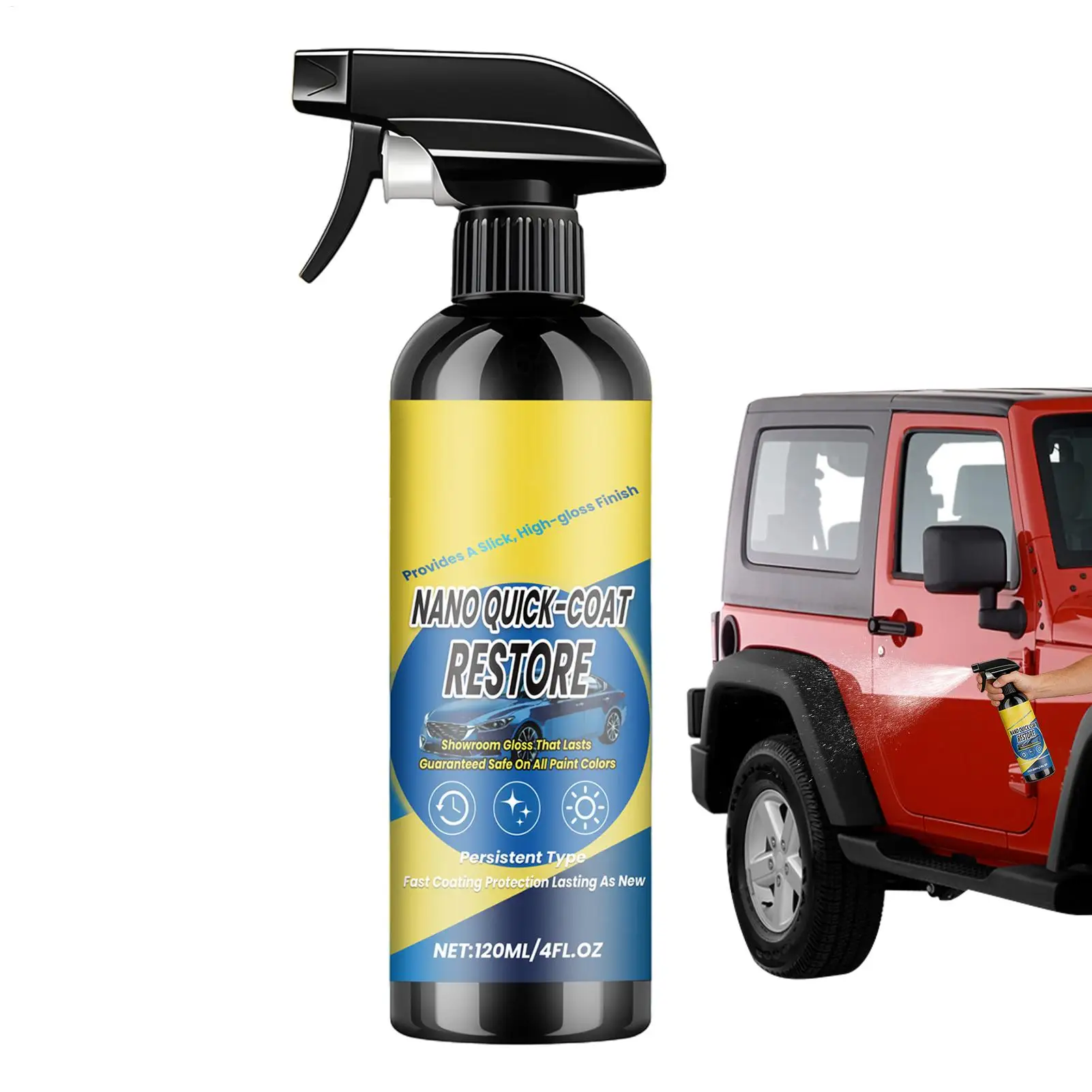 Car Nano Quick-Coat Restore-Coating Spray Waterless Car Wash Car Clear Coat Repair Multi-functional Coating Renewal Agent Spray