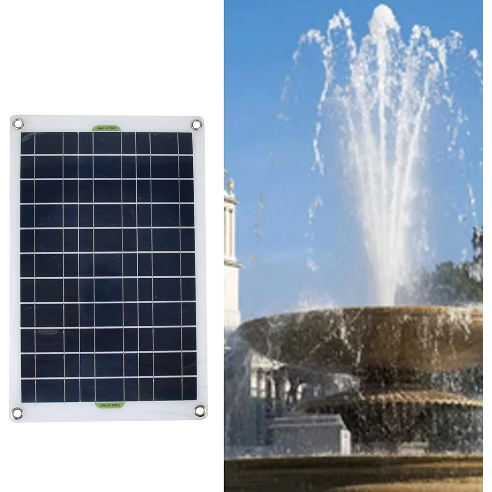 50W Monocrystalline Solar Water Pump Kit 12V DC Submersible Fountain Pump For Garden Irrigation Farming Fish Pond Aeration