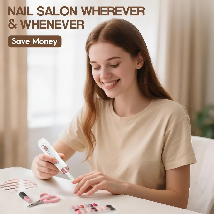 Electric Nail File Set for Seniors 8 in 1 Toenail Grinder Kit for Thick Nails Professional Manicure and Pedicure Kit Cordless P