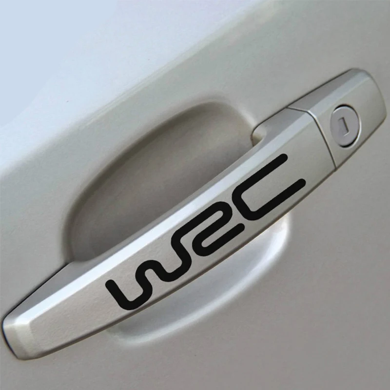 4 Pcs/set WRC Car Door Handle Stickers and Decals Rally Car Sticker Vinyl Accessories Decor PVC наклейки на автомобиль 12x2.5CM