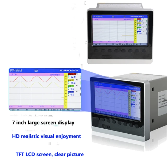 12 channel paperless recorder temperature datalogger with RS485