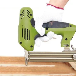 Electric Stapler Dual-Purpose Nail Gun Staple Gun Nailer Stapler Furniture DIY Tool Wood Frame Woodworking Nail Stapler Gun