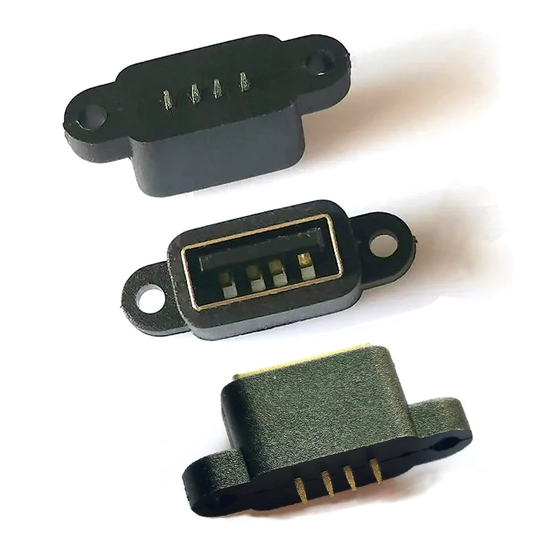 

5pcs Waterproof USB 2.0 Charging Data Tail Plug-in 4 Pin USB Interface Port USB2.0 Connector Plug Jack Socket PCB Dock