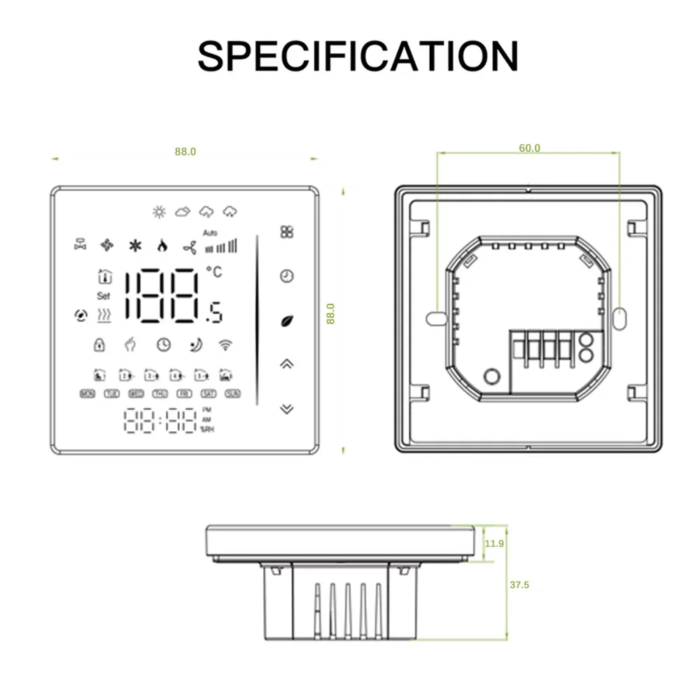 Zigbee Tuya Smart Home Programmable Touch Thermostat Electirc Floor Water Heating Gas Boiler Temperature Controller Google Alexa