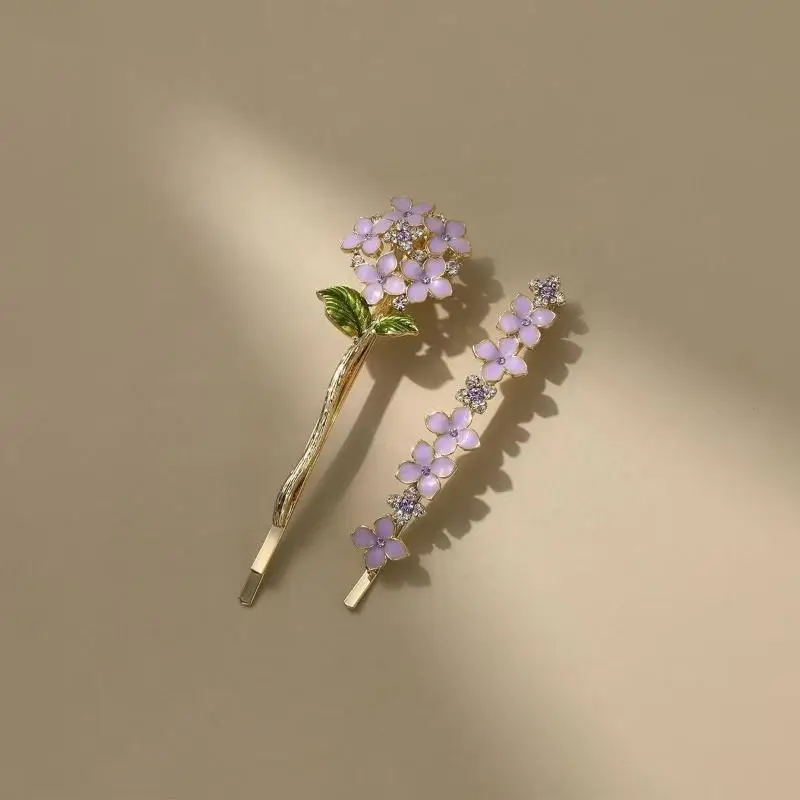 Romantische Glyzinien-Blumen-Haarspange - Elegante Bobby-Pin & Seitenklammer für Damen, Florale Haaraccessoires für Hochzeit & Alltag – Detail 5