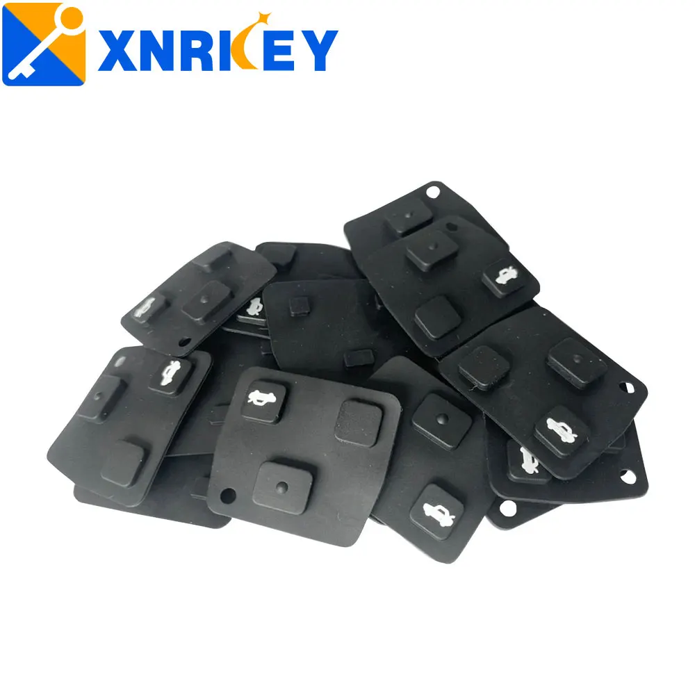 XNRKEY 10/30/50/100 Pcs Replacement Remote Key Shell Silicone Rubber Repair Pad for Toyota Avensis Corolla Camry for Lexus Rav4