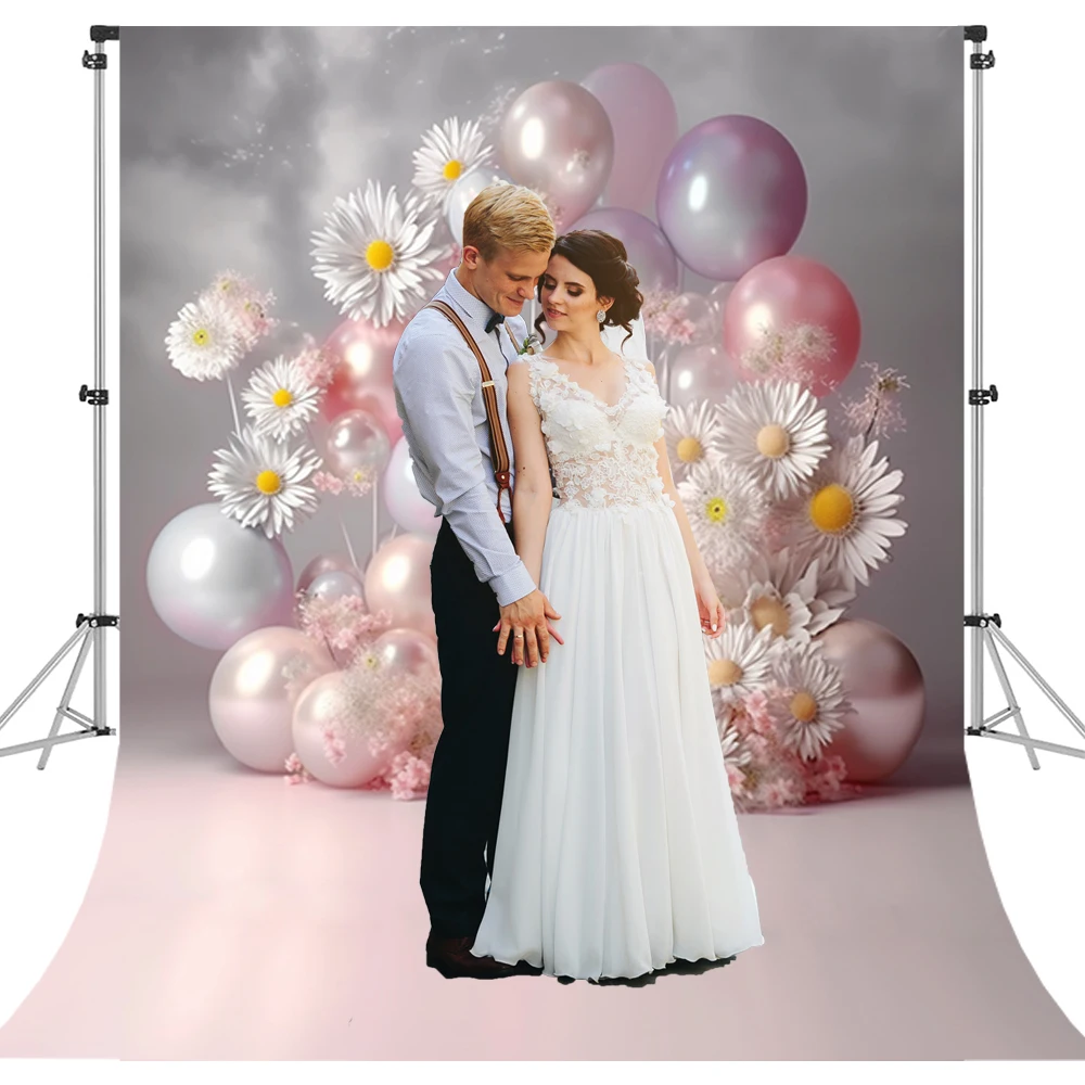 Bonvvie matrimonio sfondo floreale fotografia fiori porta matrimonio addio al nubilato Baby Birthday Party Photo Background Studio Prop