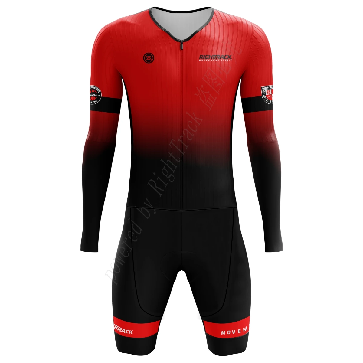 

RIGHTTRACK Hot Men Triathlon Clothes Bike Professional Cycling Skinsuits Swim and run Sets Jumpsuit Long sleeves Kits