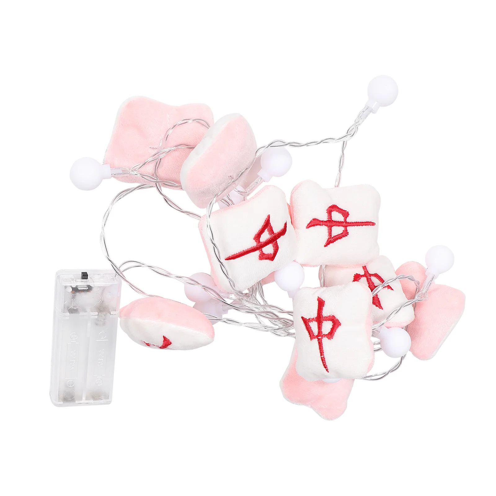 

Red Middle Mahjong String Light Decorative Cloth Plastic Lamp Warm Fairy Lights For Party Indoor Scene Layout