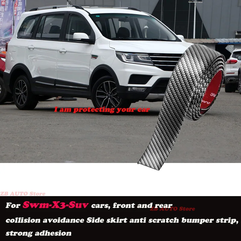 

Strong adhesive bumper strip, front and rear lip side skirts, collision and scratch resistant suitable For Swm X3 Suv