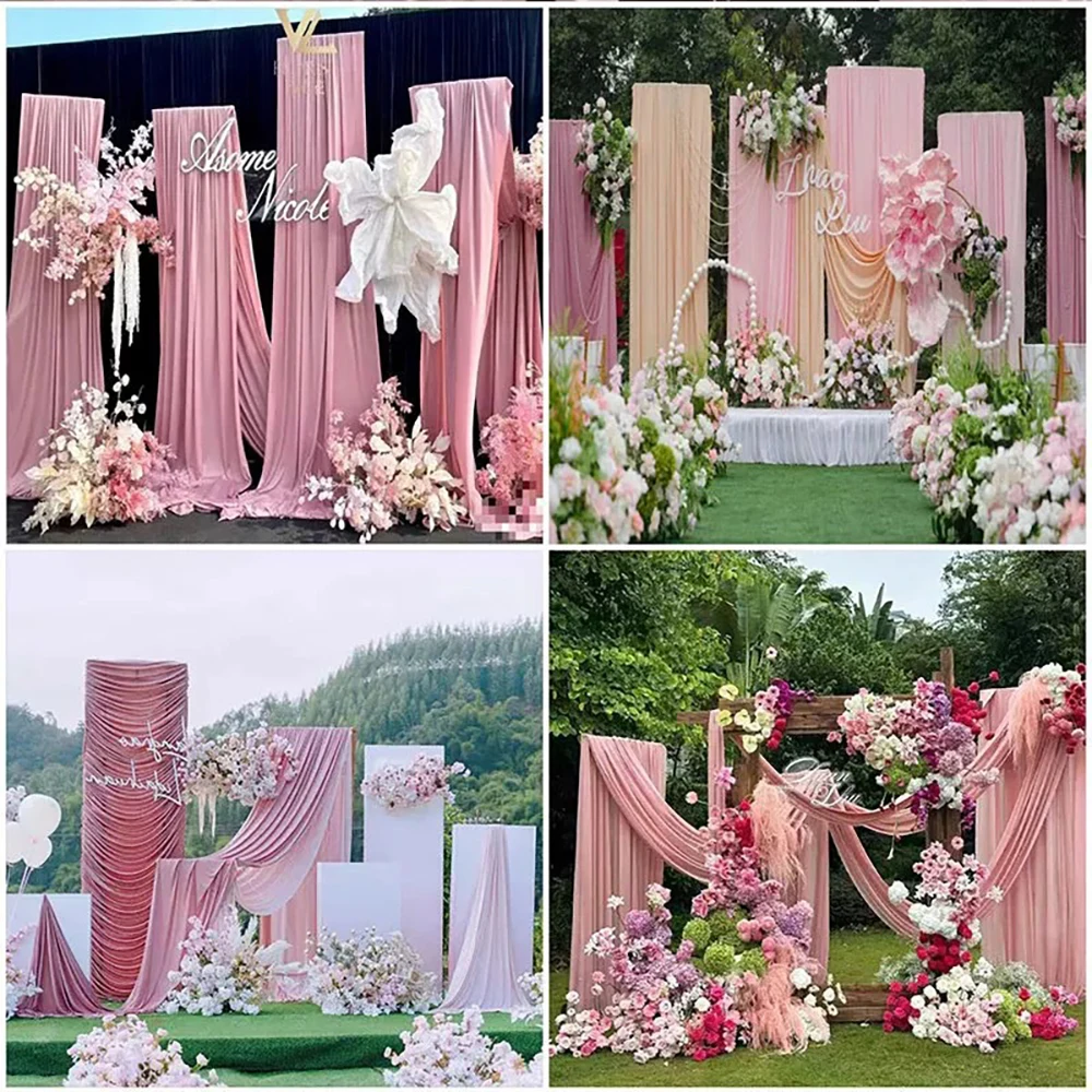 Knitterfreier Tischläufer aus Seidigem Polyester als Hintergrundtuch für Hochzeit, Babyparty, Geburtstag und Tischdekoration – Detail 6