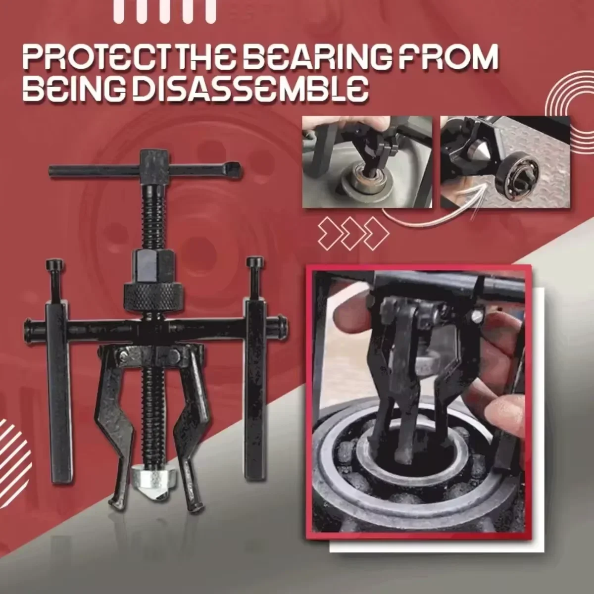 Car Bearing Puller Three-claw Puller Disassembly Labor-saving Separation Disassembly Extractor Auto Repairing Accessories