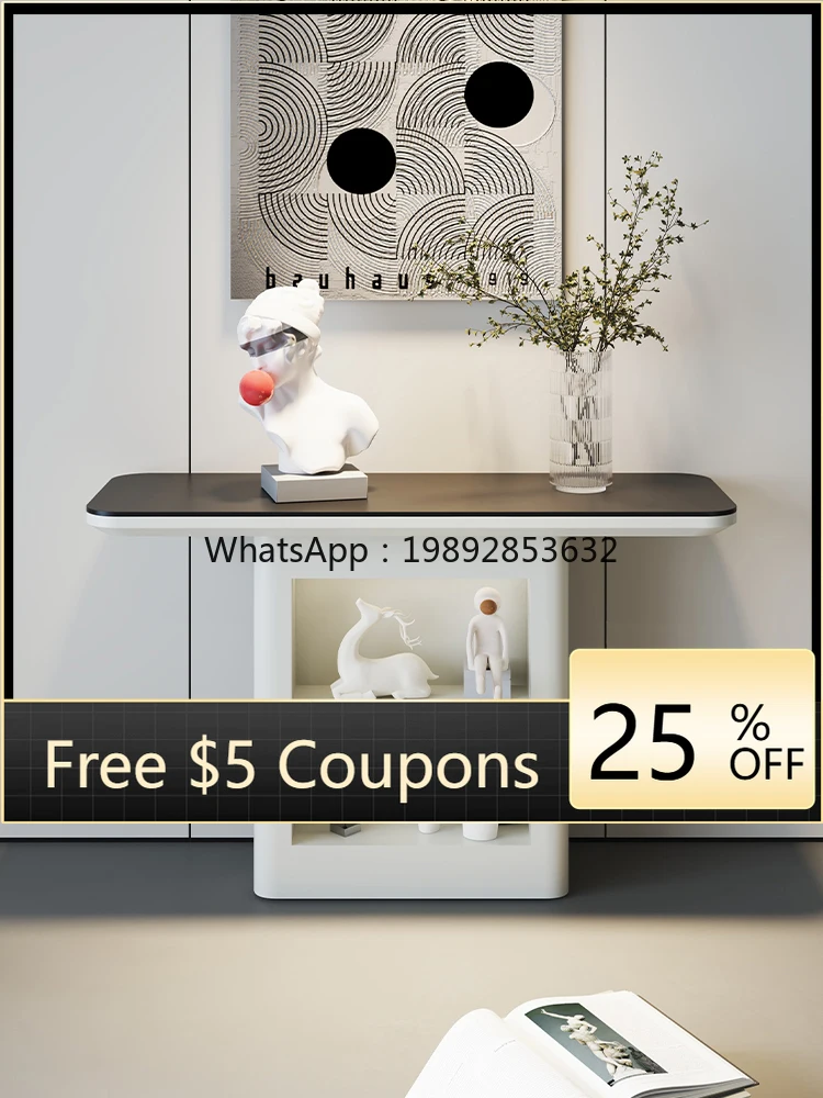 

LYY Full Rock Slab Entryway Cabinet Opposite Door Storage Partition Cabinet Entryway Table Entrance