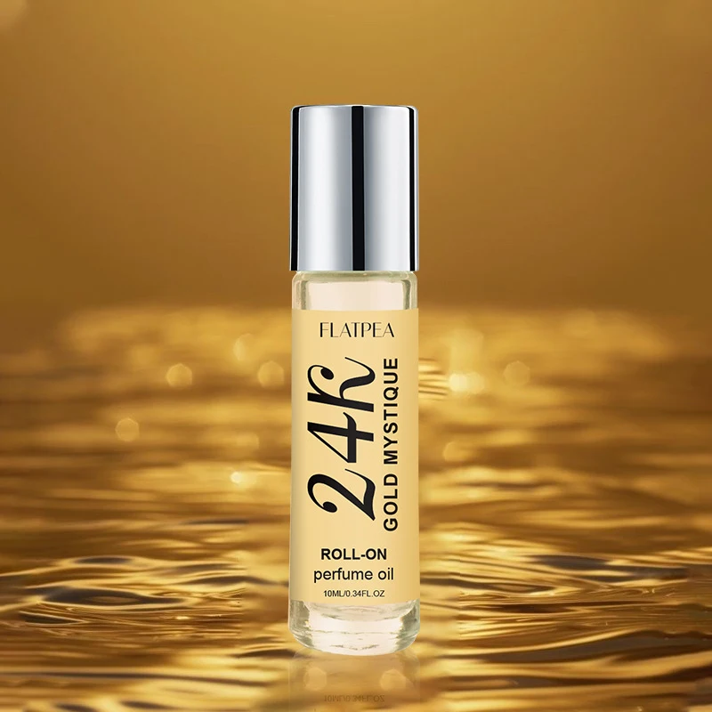 

24K Gold Roll-On Scent Oil, Alcohol-Free Long Lasting Fragrance Oil, Mysterious Golden Body Oil