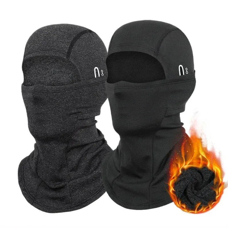 Unisex Strick-Sturmhaube mit Ohrenwärmer, einfarbig, atmungsaktiv, Gesichtsmaske, Radfahren für Outdoor-Sportarten