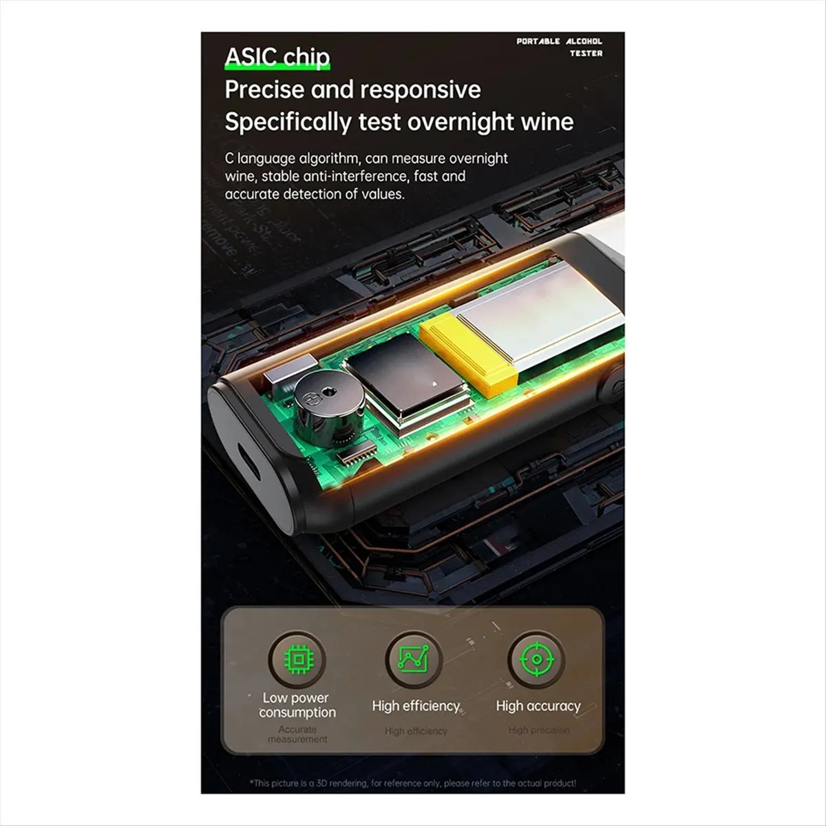 Nices New AT02 Alcohol Detector Portable Professional High Sensitivity Breathalyzer Rechargeable Alcohol Meter Analyzer Tool
