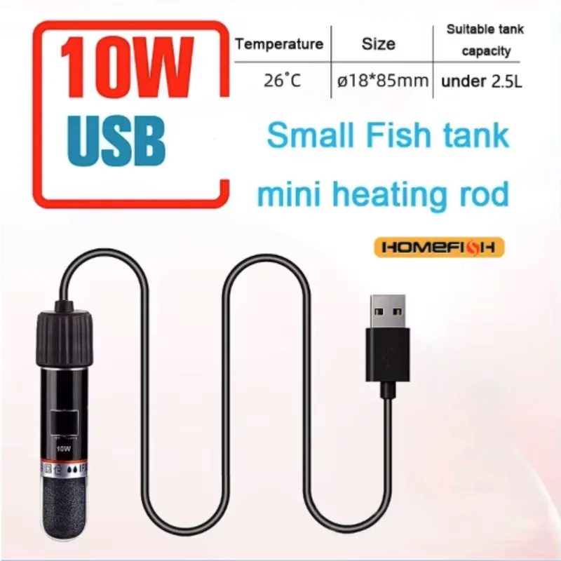 USB Mini Tauchbare Aquarium-Heizstab 26 ° C Konstante Temperatur-Thermostat-Heizung für Kleine Aquarien Unterwasser – Detail 8