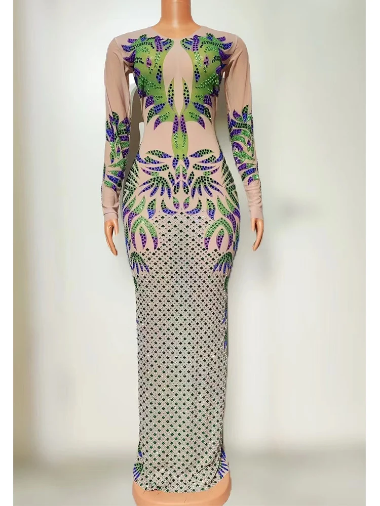 

High Quality Hot Stamping Printed Elastic Hip Hugging Long Skirt 2025 New Fashion Custom Women'S Clothing