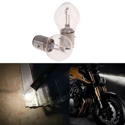 1/2PCS BA20D High Brightness LED Bulbs 12V 35/35W Halogen Headlight Singal Lamp Bulb Amber For Motorcycle ATV Moped Scooter