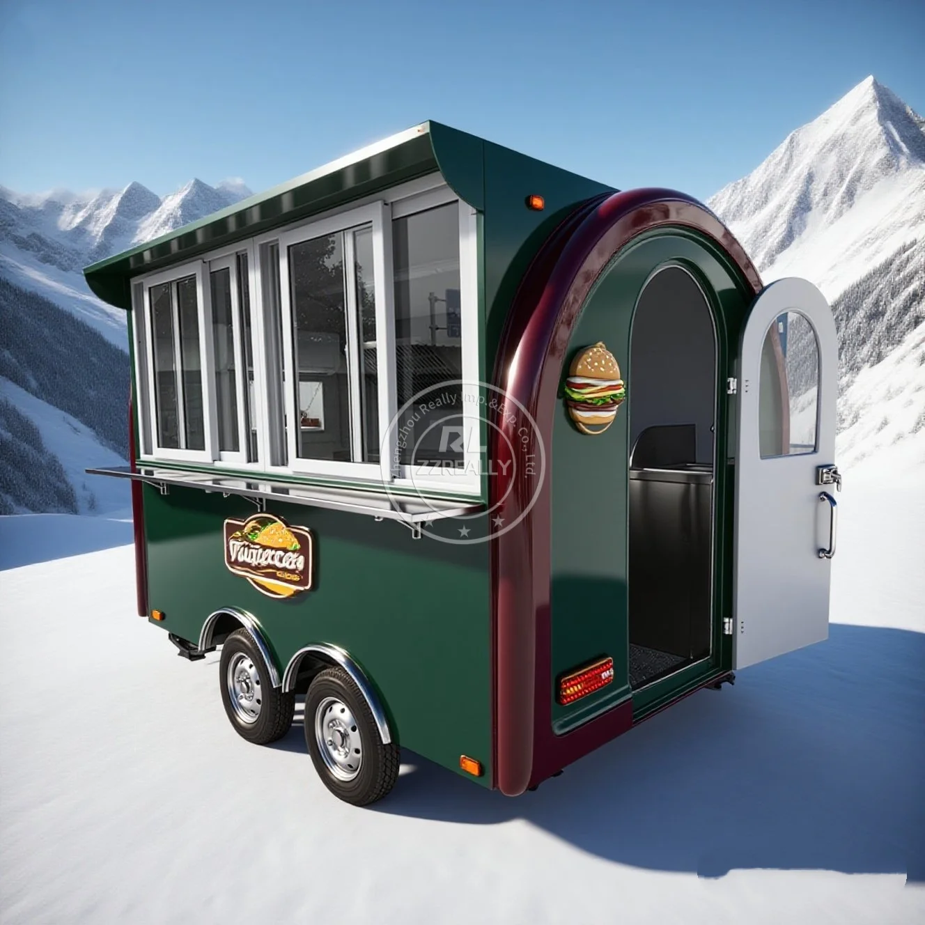 

Food Truck Trailer Cart Caravan outdoor kitchen mobile snack cart ice cream truck tents outdoor camping