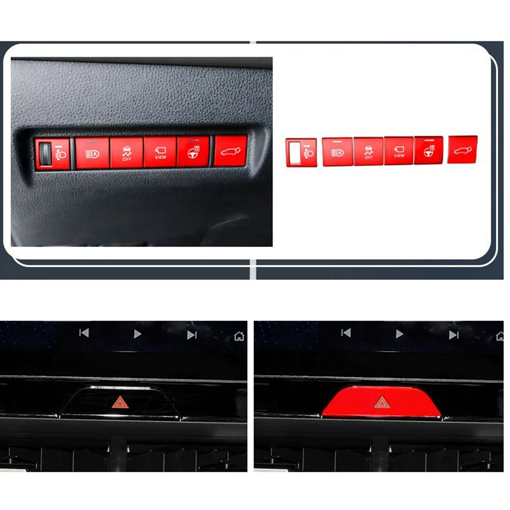 

BT-для Toyota Harrier Venza 2020-2022 автомобильные фары и предупреждающие световые кнопки наклейка крышка отделка патч аксессуары