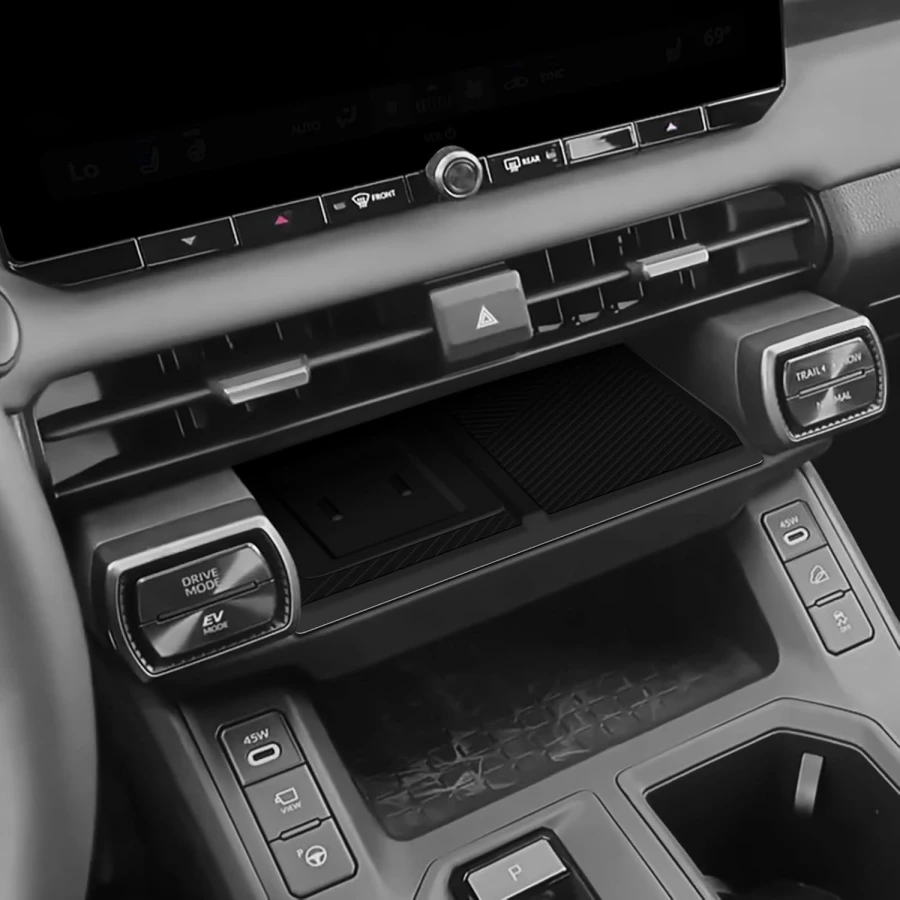 5-teiliges Mittelkonsolen-Organizer-Set für Toyota RAV4 2026+ LHD RHD Auto-Armlehnenbox Getränkehalter Kabelloses Laden Rutschfeste Matte – Detail 7
