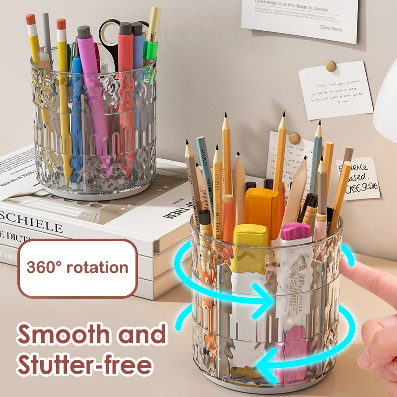 1 ชิ้น 360 °   ที่วางแปรงแต่งหน้าแบบหมุนได้ กล่องเก็บเครื่องสำอางสุดหรู ที่ใส่ลิปสติก ดินสอเขียนคิ้ว ที่ใส่อุปกรณ์เครื่องเขียน กล่องเก็บอายแชโดว์