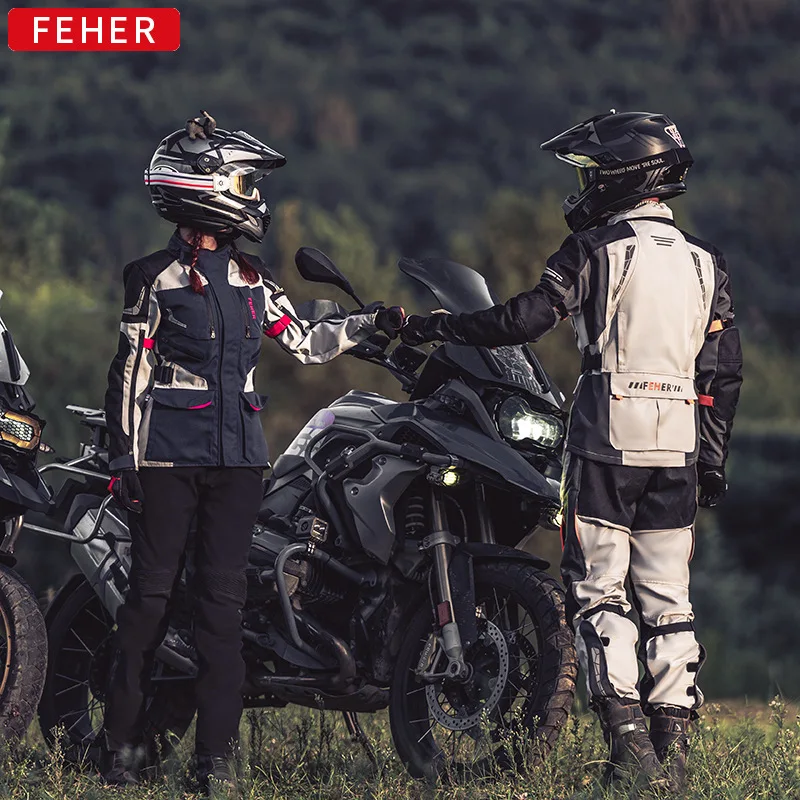 Feher Motorcycle Riding Suit Men'S Four Season Rally Suit Men'S Winter Anti Fall Warm Motorcycle Suit Off-Road Riding Equipment
