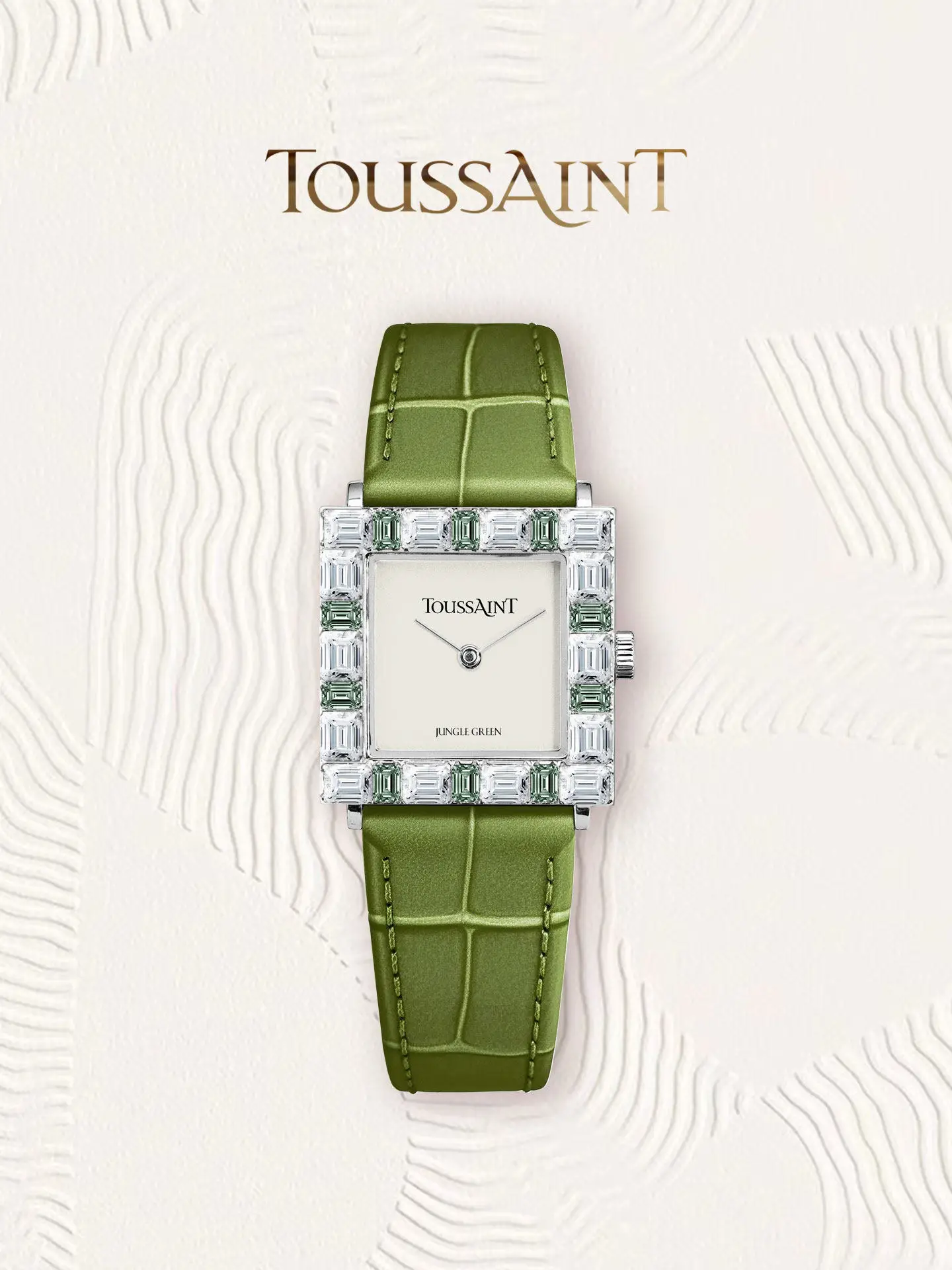 Sugar Cube Series Skittles Big Sugar Cube Watch Jungle Green Belt