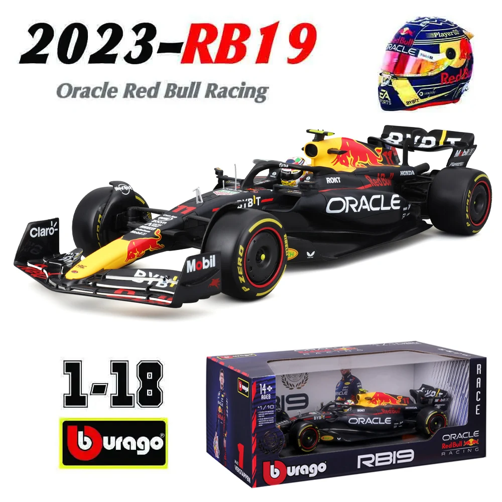 

Bburago 1:18 New F1 Champion Red Bull Racing RB19 2023 #1 Verstappen #11 Perez Car Model Vehicles Formula 1 Alloy Toy Vehicle