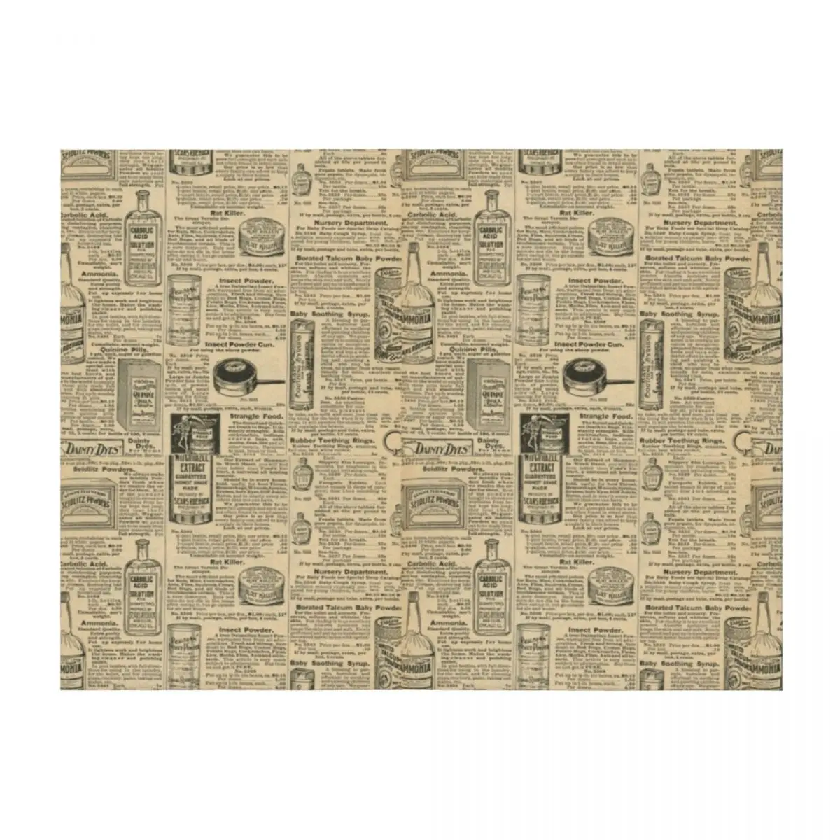 

antique newspaper pattern 2 Throw Blanket Travel Bed warm for winter Decorative Throw Blankets